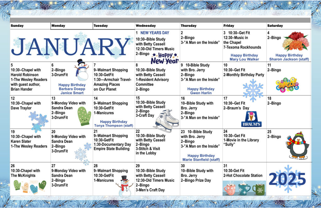 January Calendar